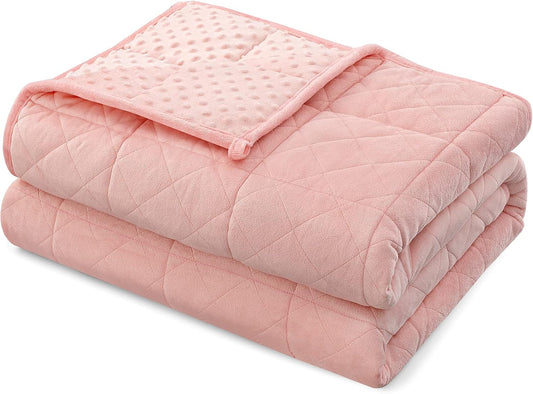 Weighted Blanket Adult (15 Lbs, 60X80 Inches, Queen or King Size Bed),Oeko-Tex Certified Minky Weighted Blanket Warm Luxury,Heavy Weighted Blanket with Premium Glass Beads